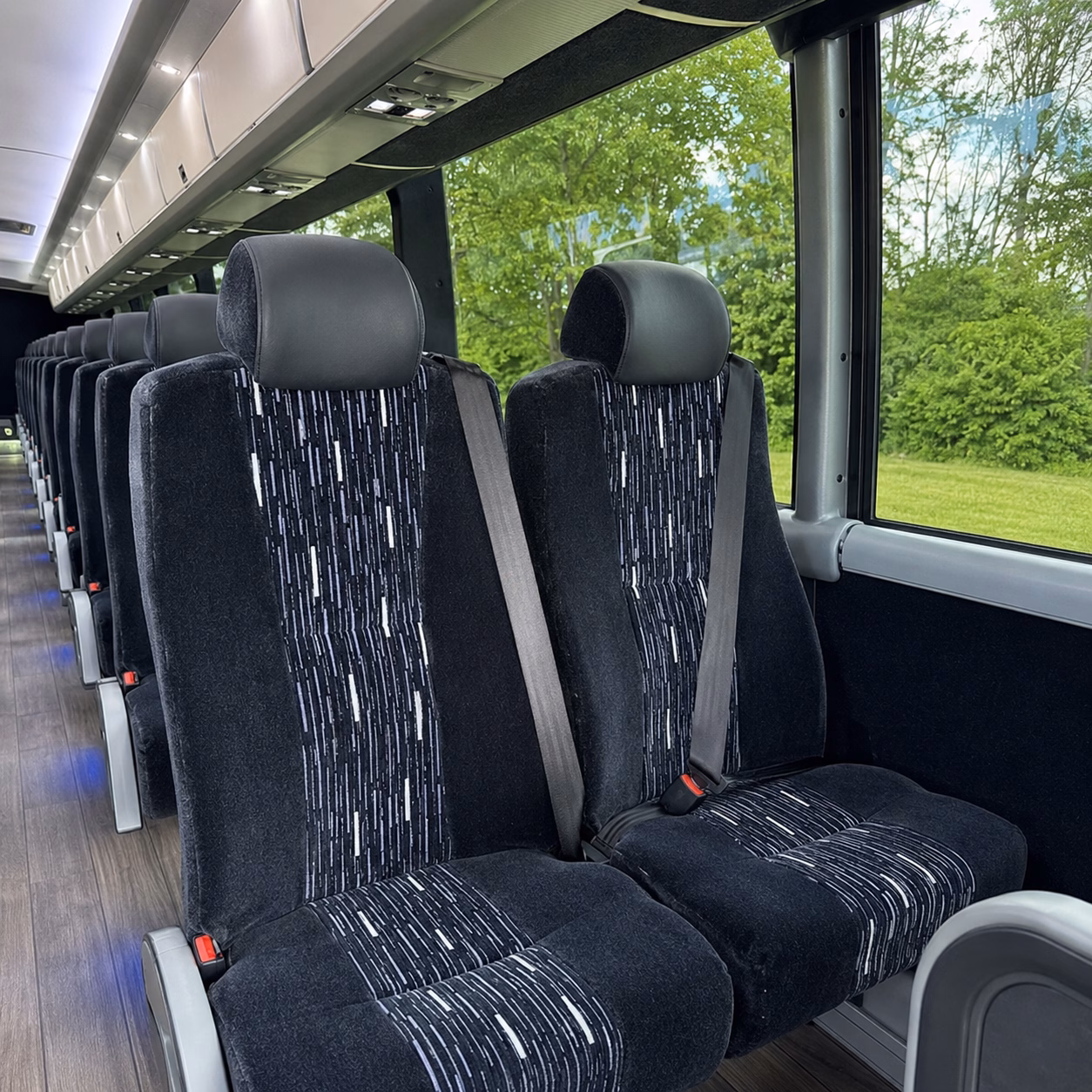 lancaster charter bus rental interior