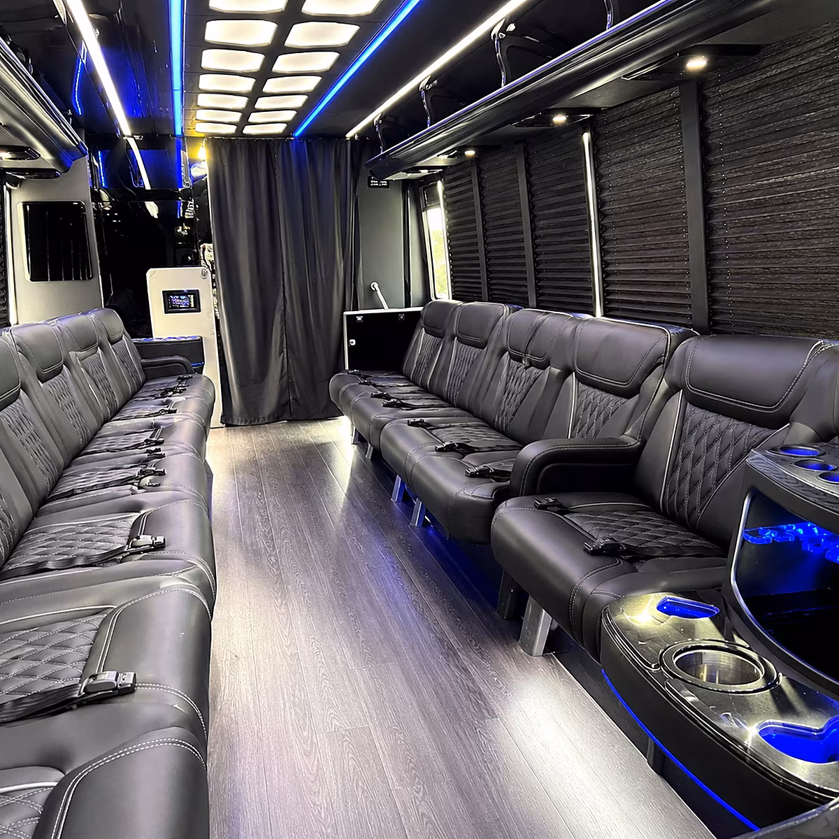 lancaster party bus rental interior